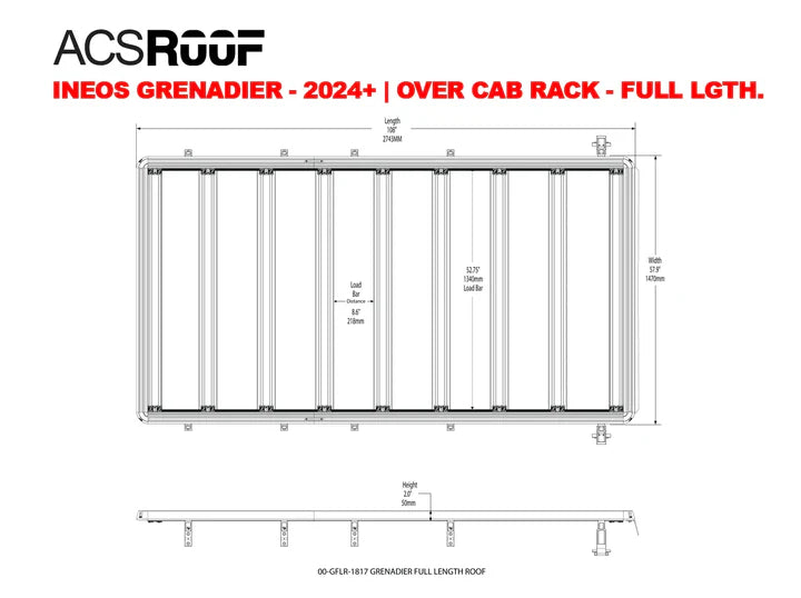 Leitner Designs Ineos Grenadier ACS Roof Rack Full Length