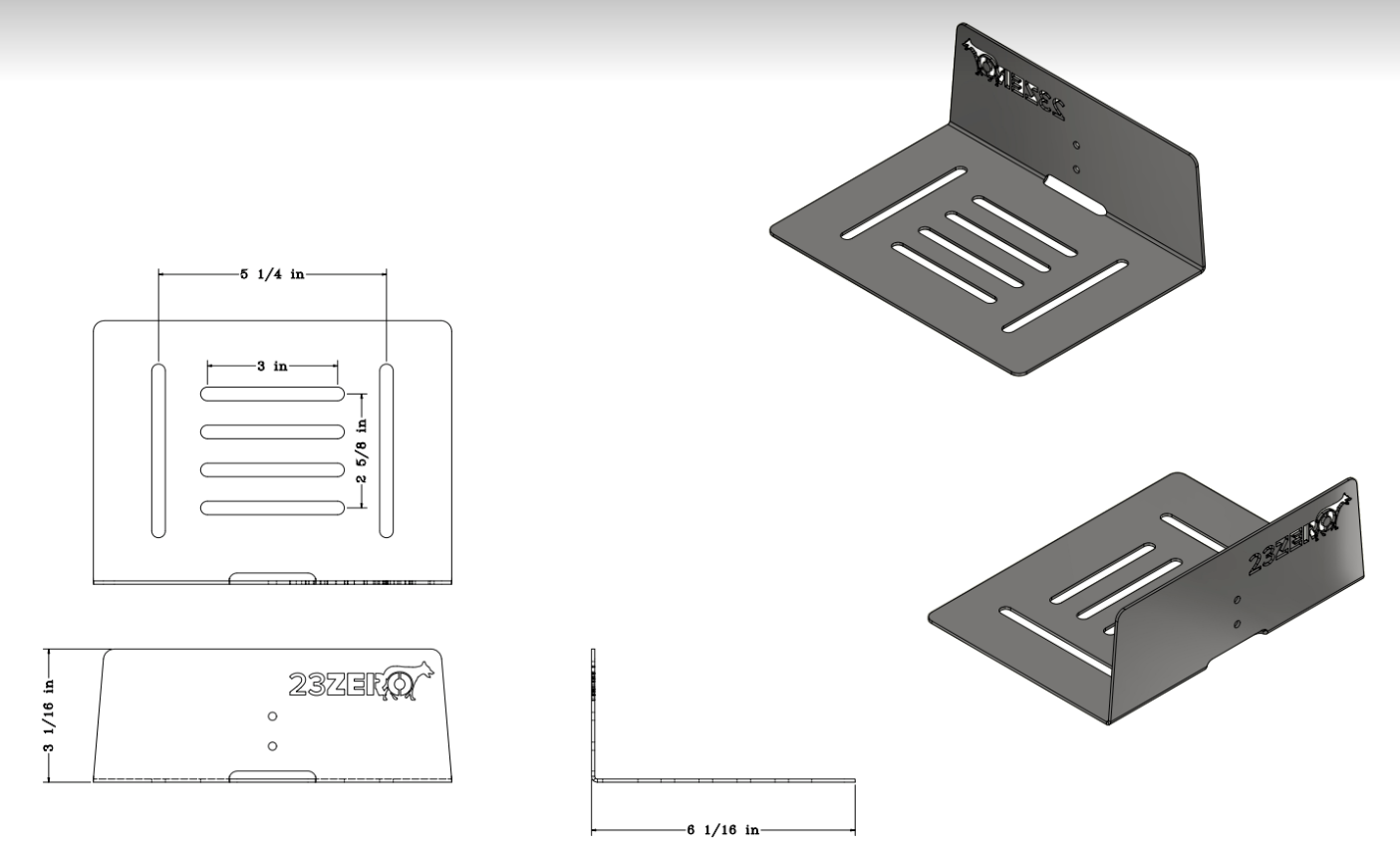 23Zero 102L Overland Gear Box Mounting Bracket